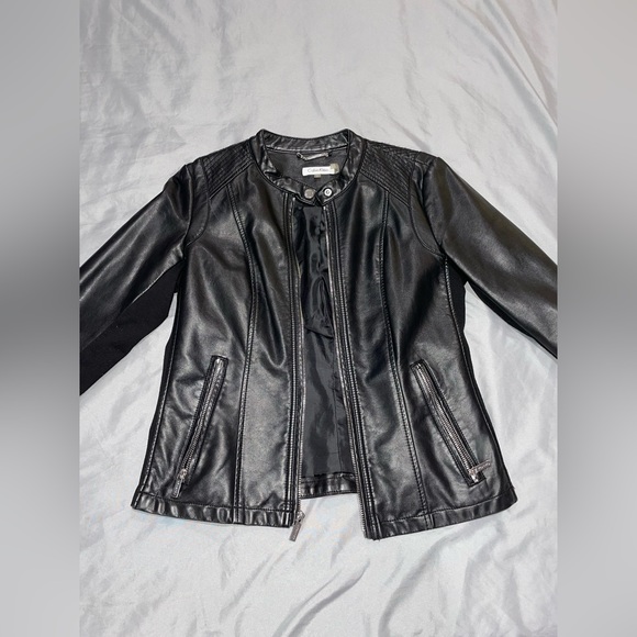 CALVIN KLEIN leather jacket - Picture 2 of 4
